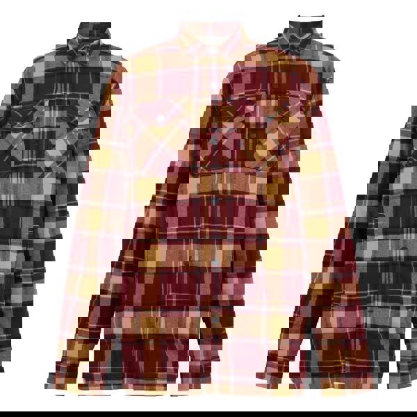 Regatta Mens Spennith Checked Shirt Jacket - Dark Maroon/Light Vanilla