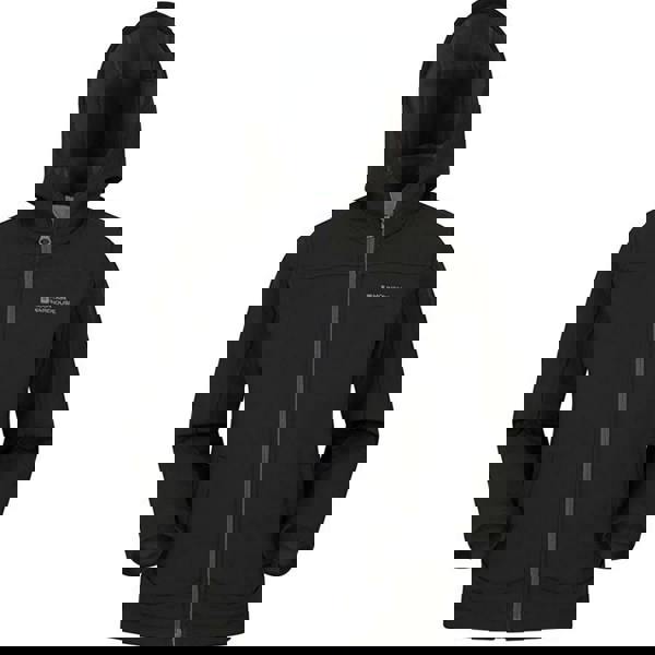 Mountain Warehouse Childrens/Kids Exodus Water Resistant Soft Shell Jacket - Black