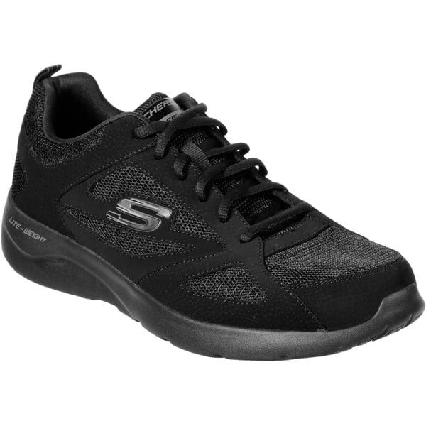 Skechers Dynamight 2.0 Lace Up Memory Foam Men's Trainers in Black