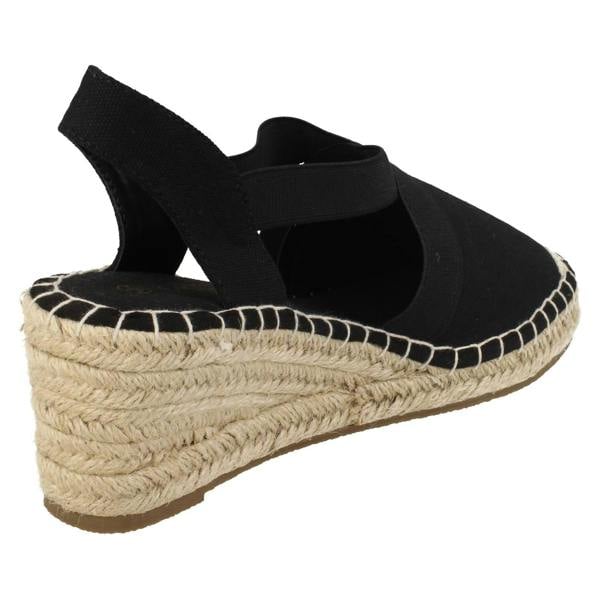 Savannah Ladies Savannah Closed Toe Espadrille Wedge F2309