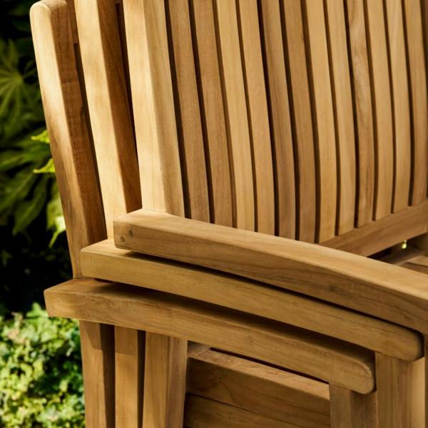 Abode Home & Gifts Solid Teak Stacking Carver Armchair