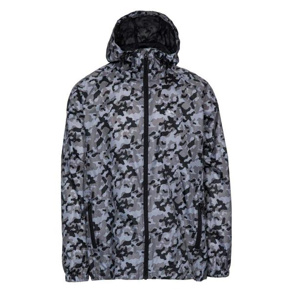 Trespass Womens/Ladies Qikpac Camouflage Packaway Raincoat - Grey - 