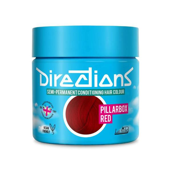 Directions 4 x La Riche Directions Semi-Permanent Hair Color 100ml Tubs - Pillarbox Red