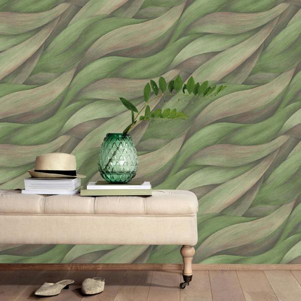 Erismann Leaf Waves Luxury Wallpaper