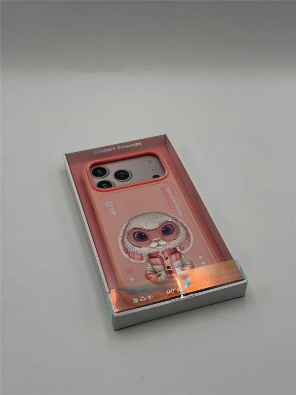 Nimmy Friends Nimmy Cool & Cute 2.0 Rabbit Case with MagSafe for iPhone 17 Pro Max 6.9" Pink - N-KMLL-IP17-PRO-MAX-08-A