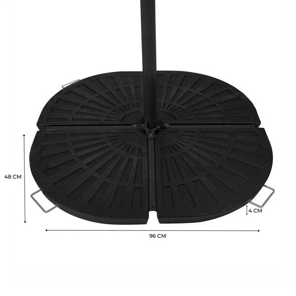 Jardi Cantilever Parasol Base – Fan x 4