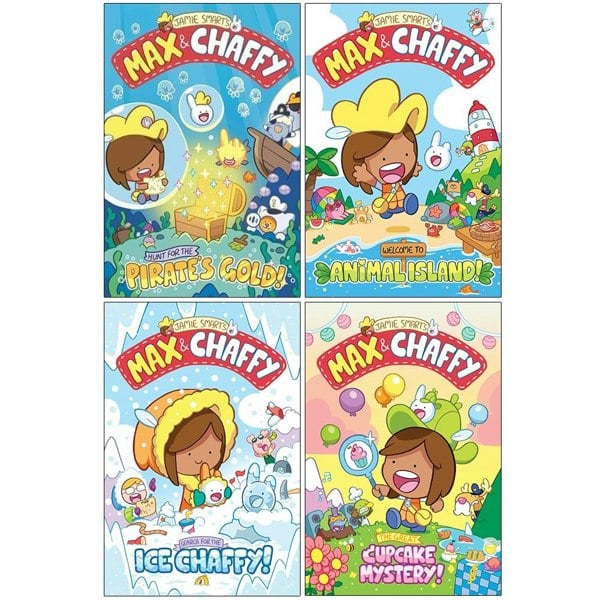 Max and Chaffy 4 Book Set By Jamie Smart Hunt For the Pirates Gold!, Animal Island & more