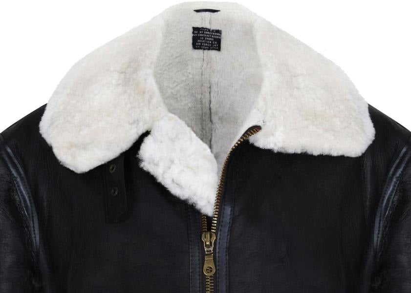 Infinity Leather Men's Pilot B3 Flying Shearling Sheepskin WWII Bomber Aviator Jacket