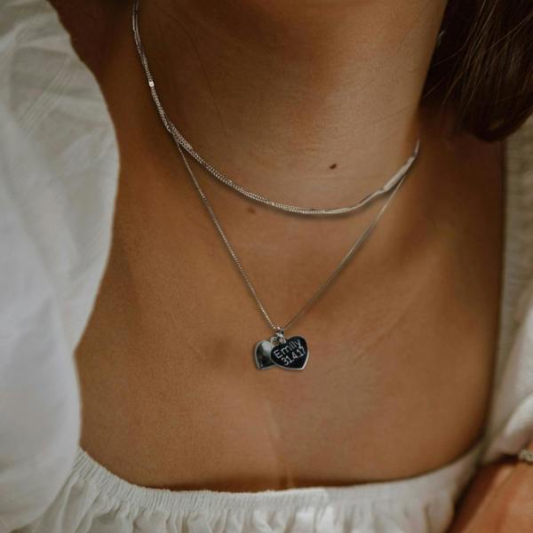 Aye Do Gifts Personalised Sterling Silver Heart Charm Necklace