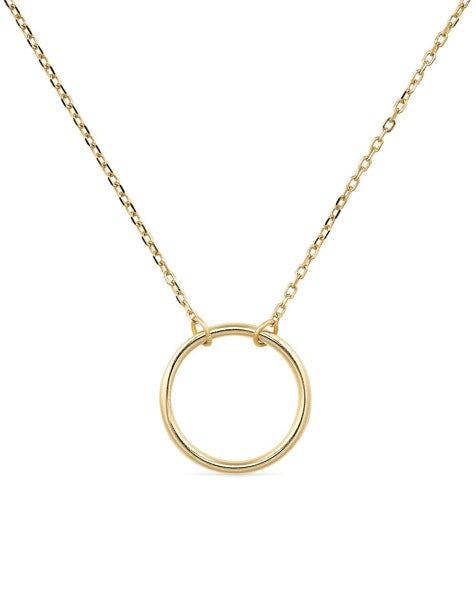 18K Gold Circle Necklace - Necklaces - Elk & Bloom