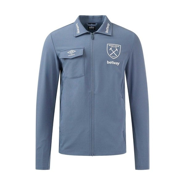 Umbro Mens 24/25 West Ham United FC Presentation Jacket - Flint Stone