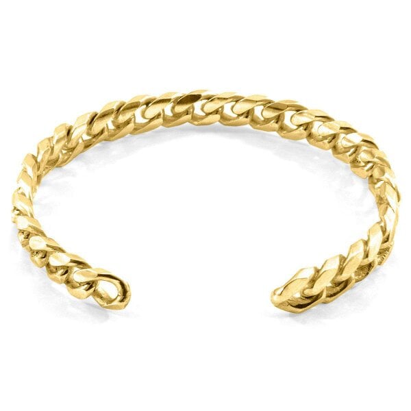 Anchor & Crew Jib Sail Sail 9ct Yellow Gold Chain Bangle