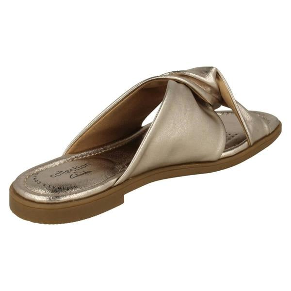 Clarks Ladies Clarks Knot Detailed Mule Sandals Reyna Twist