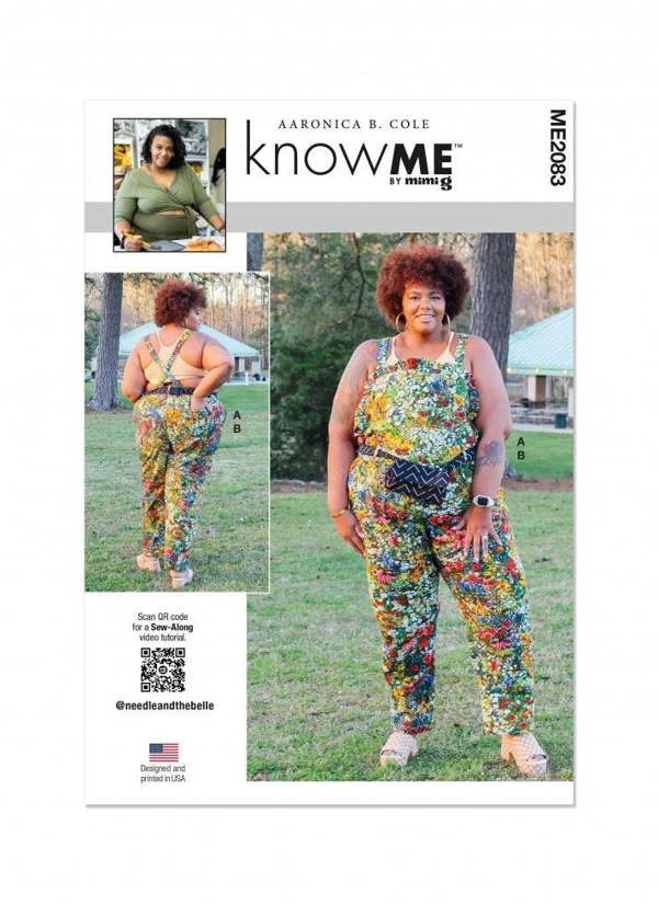 Know Me Sewing Pattern 2083, Dungarees, Belts, Bags for Women, M1 (10-12-14-16-18) - Intermediate