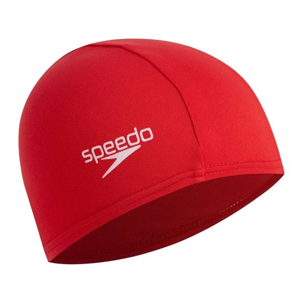 Speedo Unisex Adult Polyester Swim Cap - Red