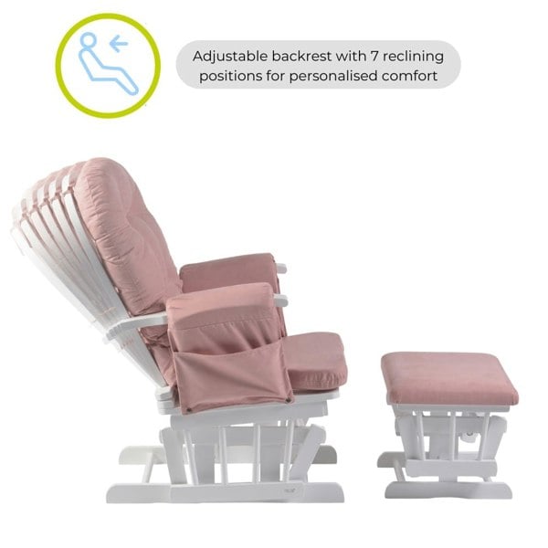 Haywood pink adjustable backrest
