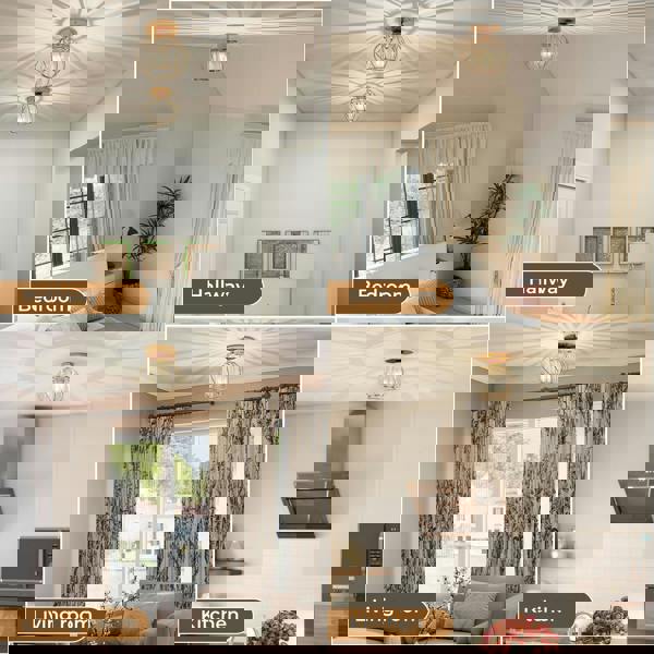 Emitto Crystal Ceiling Light Semi Flush Mount Chandelier Modern Hallway Gold