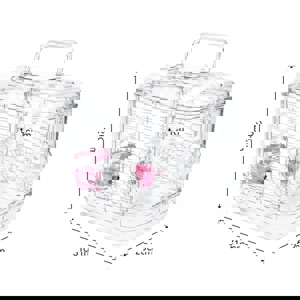 Portable Transparent Hamster Cage Living and Home