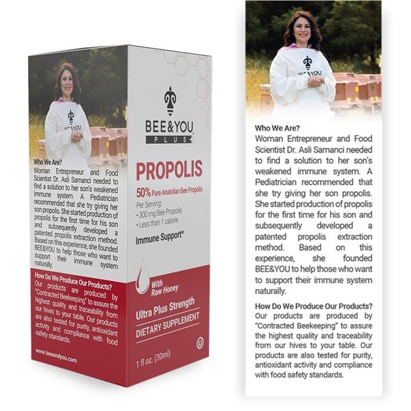 BEE&YOU Propolis 50% Pure Liquid Extract - Ultra Plus Potency