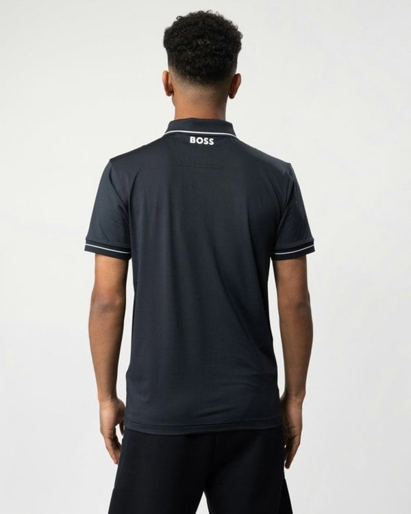 BOSS Green Paul Pro Mens Tipped Polo Shirt - Dark Blue 403