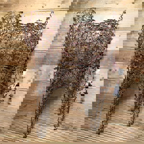 Samuel Alexander 1m (53") Brown Outdoor Standing Wicker Reindeer Decoration With LED Lights