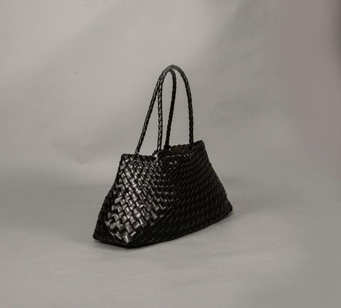 RIMINI Hand Woven Shoulder Bag 'Donna' - Black