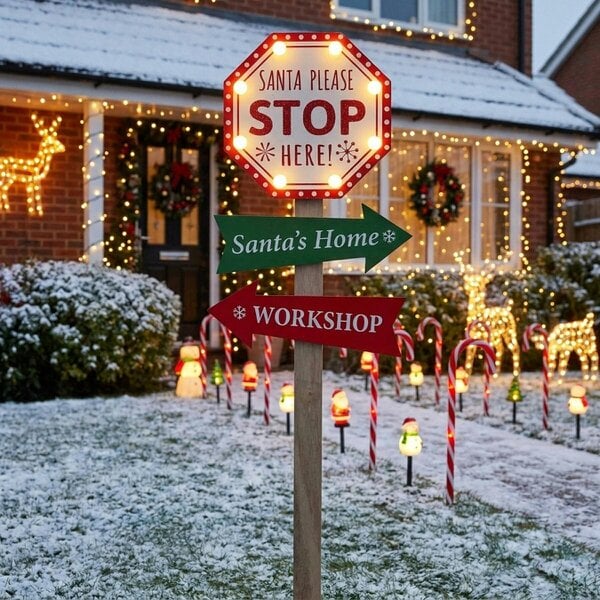 Garden Greatness Ensure ! LED Light Up Christmas Sign