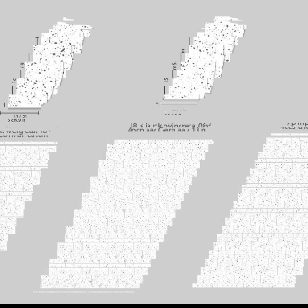 WT1604 - Terrazzo Holographic Glitter White Wall Tile Sticker Set - 15cm (6inch) - 24pcs one pack