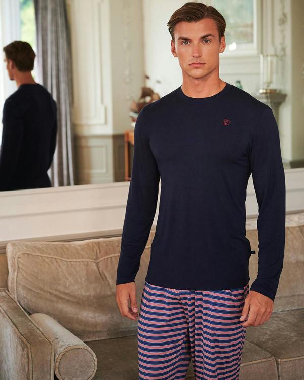 British Boxers Men's Bamboo Pyjama Set - London Stripe