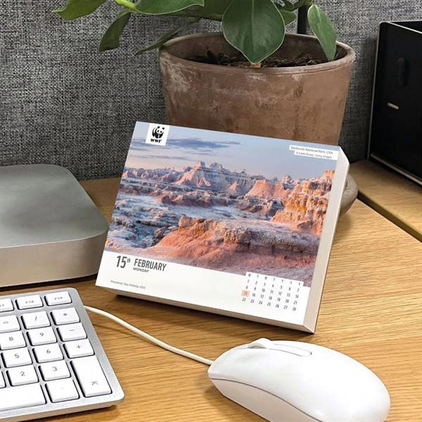 Unbranded WWF, Natural World Desk Calendar 2027, Desk Calendars, Day To View, Animals, Gift