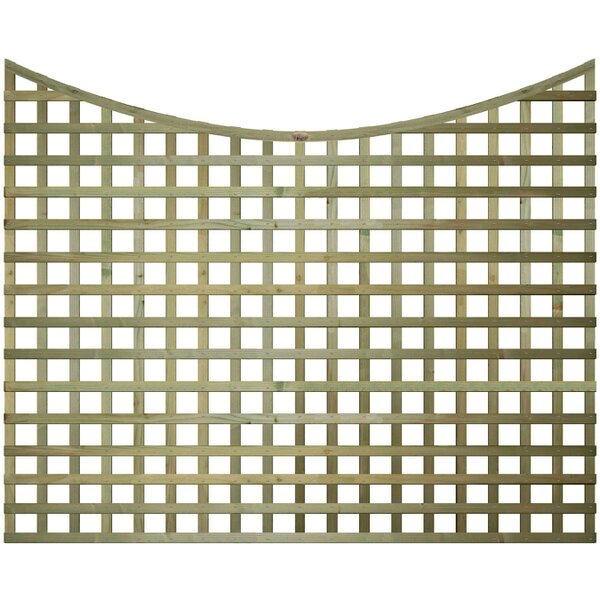 Premier Garden Supplies Privacy Concave Top Fence Panel Topper 6ft x 1-6ft Garden Trellis Curved Lattice Panels for Fencing, Pergola & Patio - Wood - 3, 4 or 5