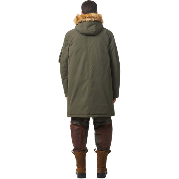 Diesel W Colby 21 Green Hooded Parka Coat