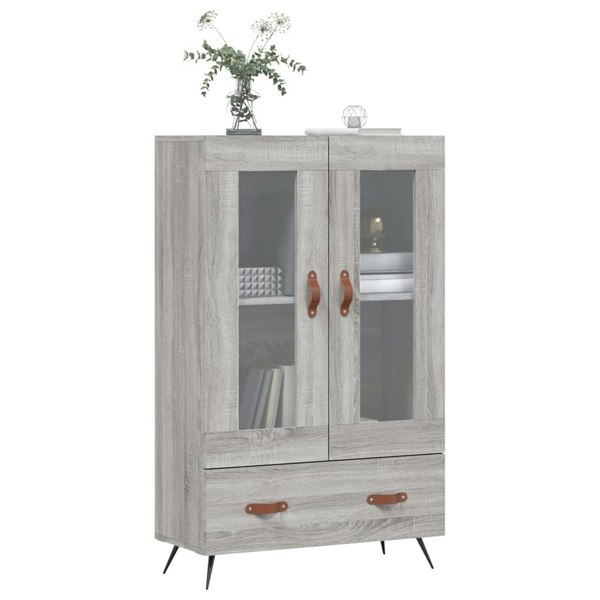 Berkfield Highboard Grey Sonoma 69.5x31x115 cm Engineered Wood