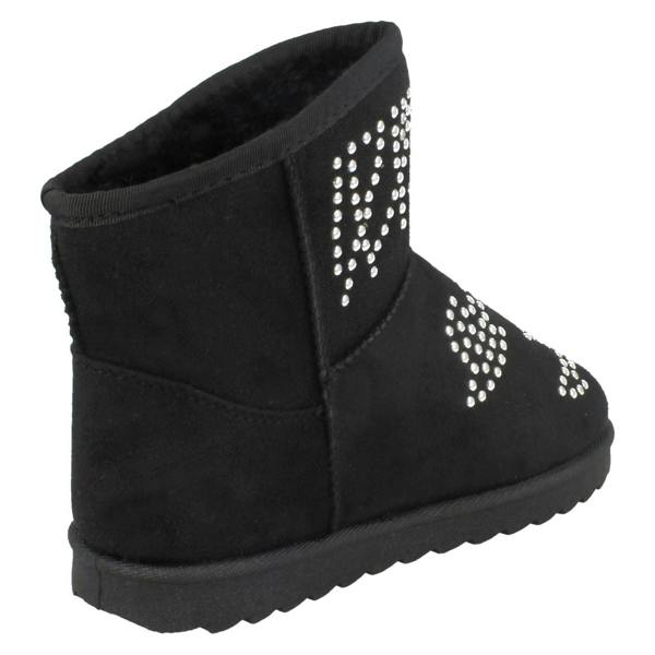 Spot On Girls Spot On Fleece Lined Studded Ankle Boots