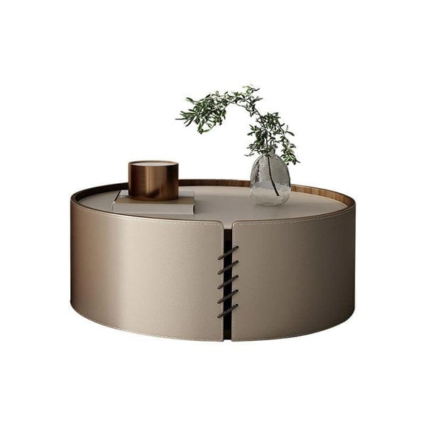 Rossi Nesting Coffee Table, Light Grey & Orange-Weilai Concept-Weilai Concept