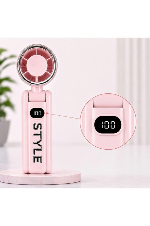 Dyzi Portable Handheld Fan 100 Speed Rechargeable Mini Fan LED Display