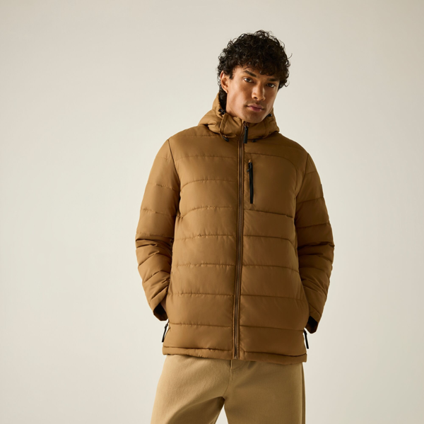 Regatta Mens Frankie Padded Jacket - Rich Tan/Black