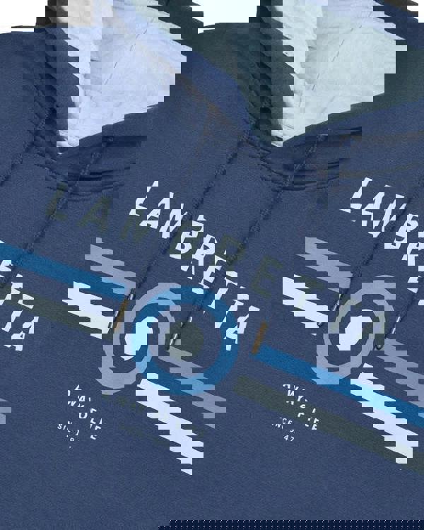 Lambretta Mens Contrast Pull Over Classic Target Hooded Hoodie