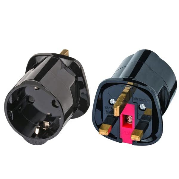 Brennenstuhl Travel Plug Europe to UK Plug Adapter Plug Socket 2 Pin to 3 Pin