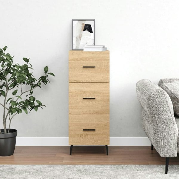 Berkfield Sideboard Sonoma Oak 34.5x34x90 cm Engineered Wood
