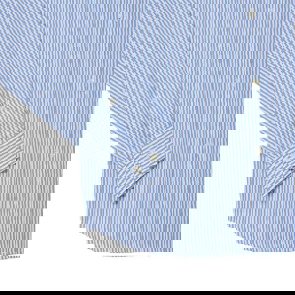 Lacoste Mens Striped Cotton Regular Shirt - White - 