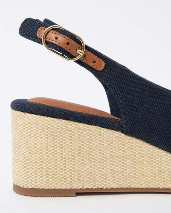 Tommy Hilfiger Flag Mid Wedge Womens Espadrille - CHO - Designer Womens Sandals