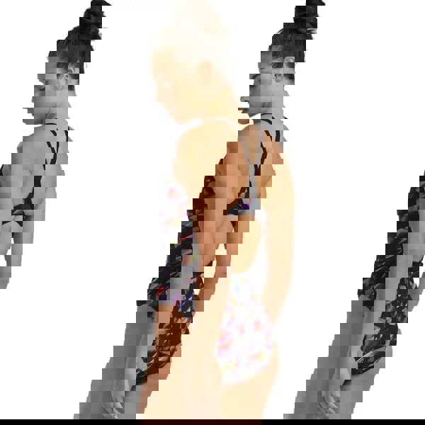 Purple black geometric TYR Triadic Durafast Elite Diamondfit swimsuit