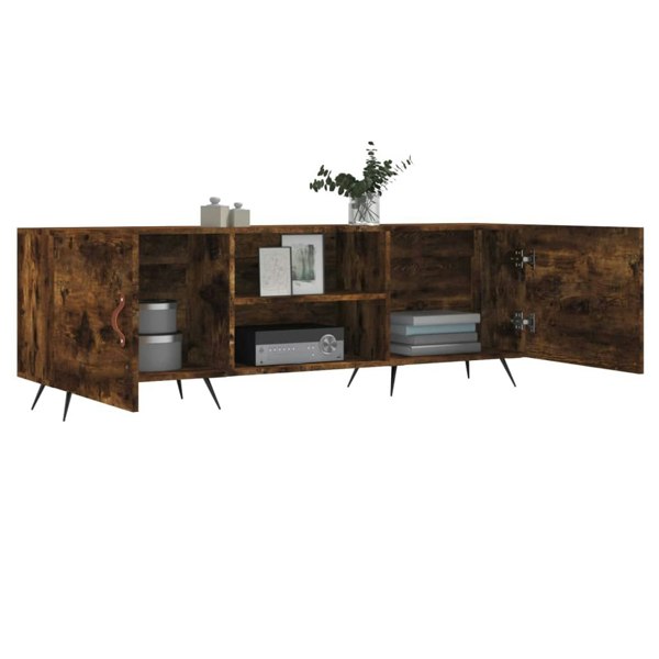 Berkfield TV Cabinet Smoked Oak 150x30x50 cm Engineered Wood
