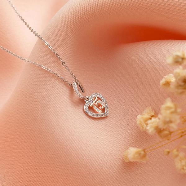 Parus Home 15th Birthday Sterling Silver Necklace Heart Pendant