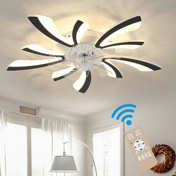 78cm Dia. Acrylic Creative Ceiling Fan with LED Lights Ceiling Fans Living and Home 