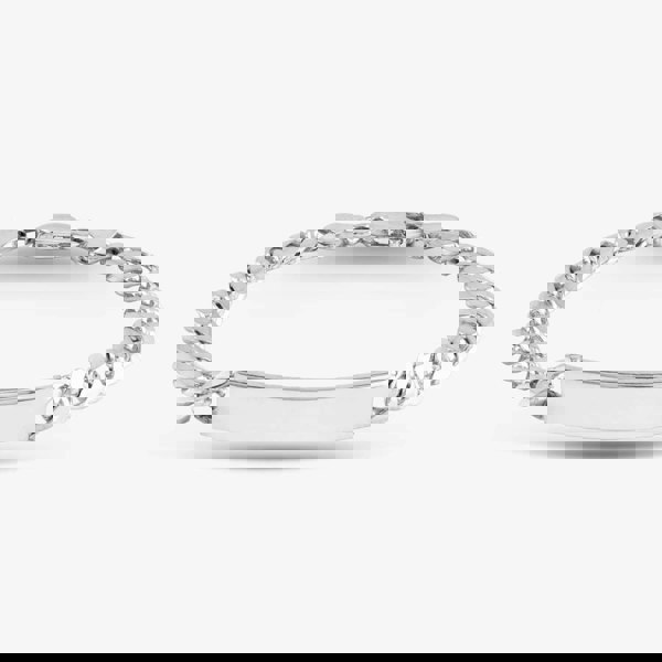 T. H. Baker Silver 7.6mm Curb ID 8.5 Inch Bracelet 8.29.4344