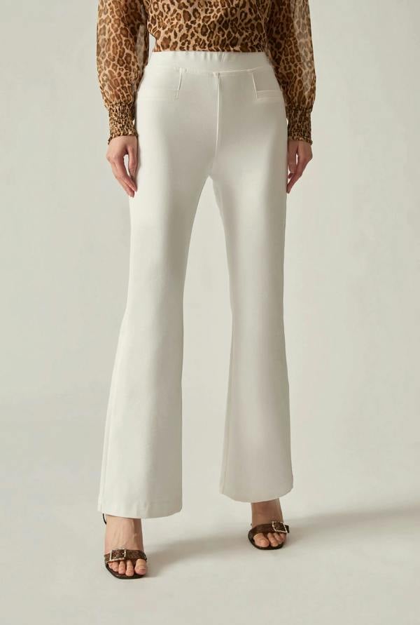 James Lakeland Cream Bootleg Trousers