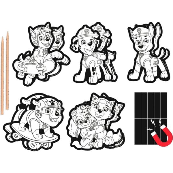 Totum Paw Patrol Scratch Magnets - Blue