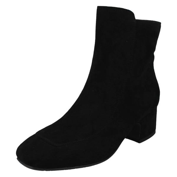 Spot On Ladies Spot On Mid Heel Ankle Boots F51095